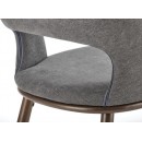 Стул барный HALMAR H114 серый/ореховый